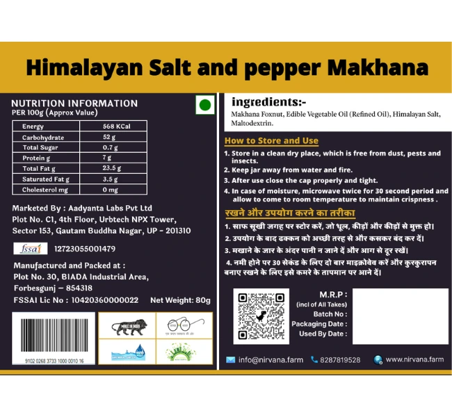 Himalayan Salt pepper Makhana